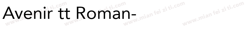 Avenir tt Roman字体转换
